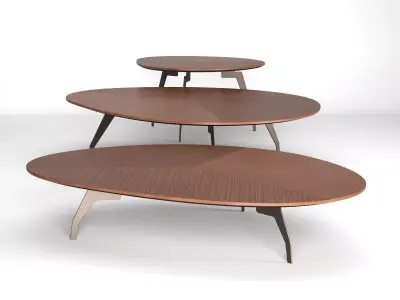 Island three coffee tables 3D model