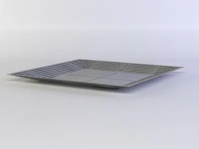 Floor platform down Low-poly 3D model