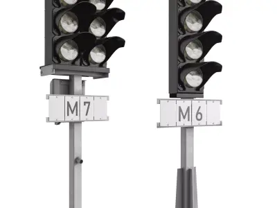Dwarf traffic light pack 2  3D model