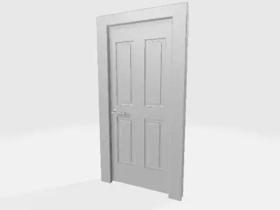 Simple Door open and closed Free 3D model