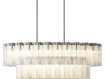 Delsie Oval Chandelier 3D model purchase