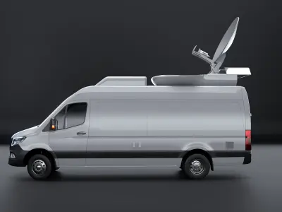  TV Broadcast Satellite Van PBR 