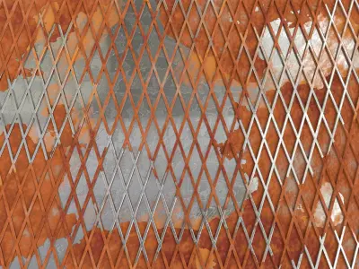 Weathered Lattice Plate 3D Model Low-poly 3D model