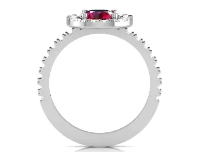 Diamond Ring For Women 3d Print Model 3D print model 33