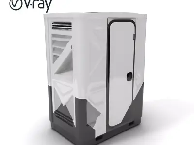 Modern Portable Toilet D Model Pack Low-poly 3D model