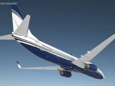  Boeing 737-900 Aircraft with Luxury Interior and Cockpit Rigged 