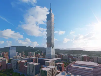 Taipei 101 building 3D model