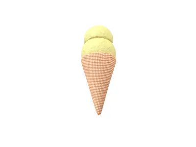 Ice Cream Cone v3 006 Low-poly 3D model