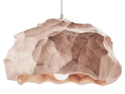 Hanging Pendant light rough rock resin 3D model