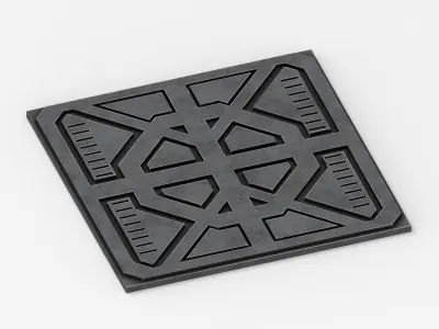 Sci-Fi Floor Grate 3D 3D print model