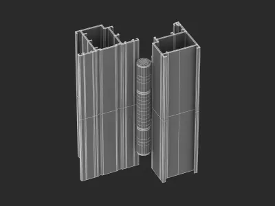 Aluminium Door Hinge 3D model