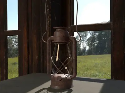 Lantern and Telescope 3D model