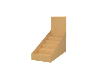 Product Display Stand Cardboard v1 001 Low-poly 3D model