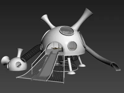 Alien explore space children playground 3D model