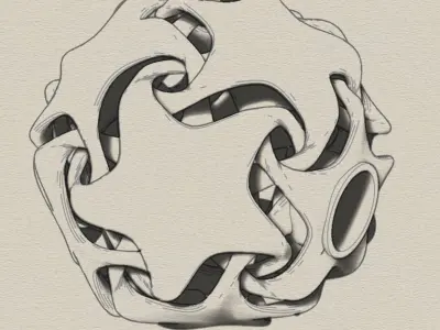 Star Lampshade 3D print model