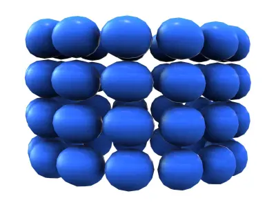 Blue Bids Bracelet Low-poly 3D model