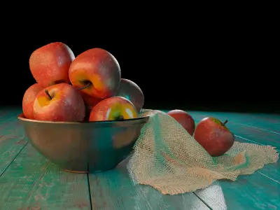 Apples in the bowl 3D model