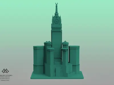 Abraj Al Bait Towers  Low Poly 3D Printable Model 3D print model