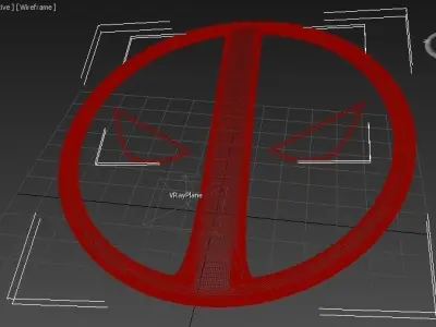 deadpool logo animated Low-poly 3D model
