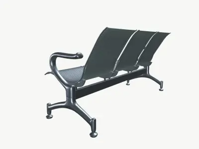waiting area chair Low-poly 3D model