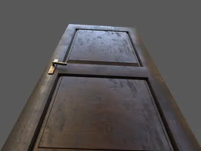 Old Wood Door Low-poly 3D model purchase