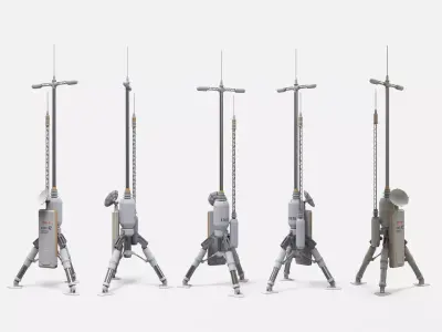 Sci fi antenna 6 3D model