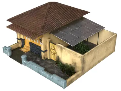 Indonesia Heritage House 8 Kayutangan Low-poly 3D model