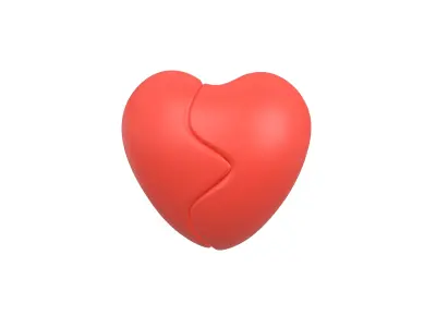 Broken Heart Pack 01 Low-poly 3D model