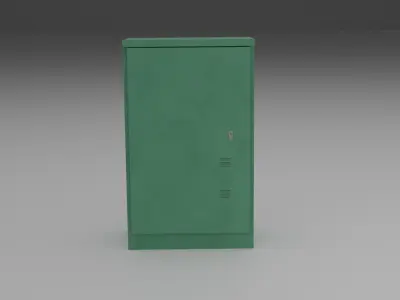 Generic street electricity box or fuse box Free low-poly 3D model