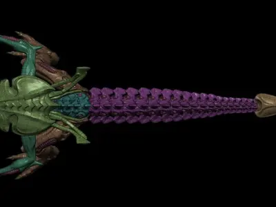 Mother Alien Low-poly 3D model