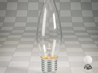 Lightbulb - Medium Base Candelabra Bulb Low-poly 3D model
