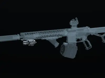 Surefire X400 tactical weaponlight Low-poly 3D model
