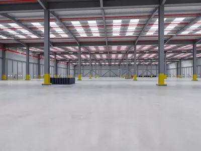Industrial Warehouse Interior 7 Low-poly 3D model