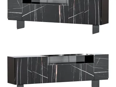 36e8 Glass Sideboard 03 3D model
