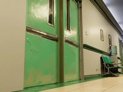 hospital scene with pbr game ready assets 3D model