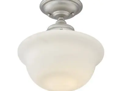 Belgrave Falls Simple Schoolhouse Semi Flush Mount 3D model