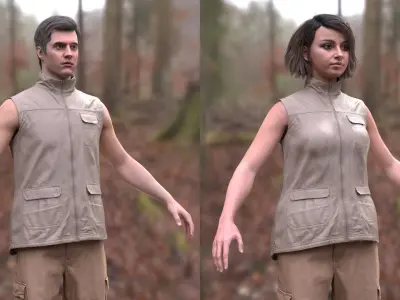  Man and Woman in Summer Outfit 2 