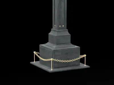 Fancy Street Clock Low-poly 3D model purchase