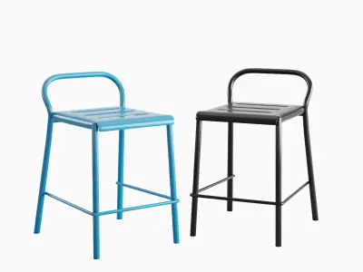 Modern Stool Set B 3D model
