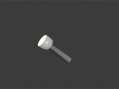 torch light Low-poly 3D model