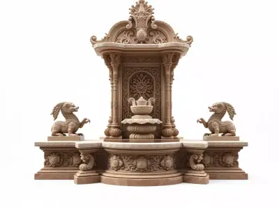 Ancient Stone Shrine model pack Low-poly 3D model