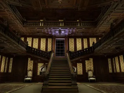 Three Story Mega Victorian Mansion-Hotel 3D model