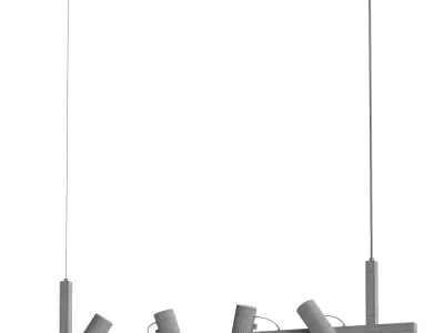  Lucande Lysias pendant light 3D model