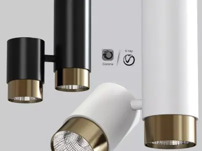 Modern spotlight corridor light 3D model
