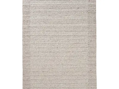 HADIZA WOOL RUG Cream 3D model