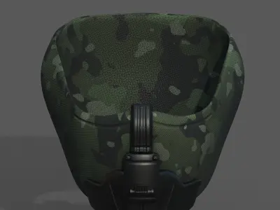 Gas mask respirator scifi futuristic 3d  Low-poly 3D model