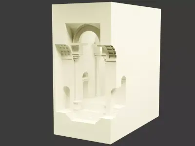 Neo-Classical Arch Wall Lamp Architectural Plaster Sconce 3D print model