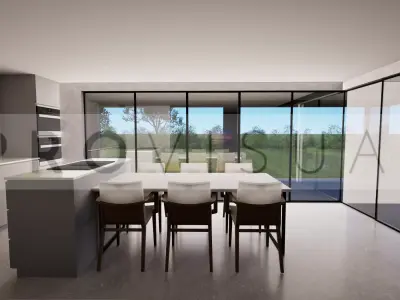 Modern House 3D Model Minimal Bungalow IFC SKP OBJ FBX GLB 3D model