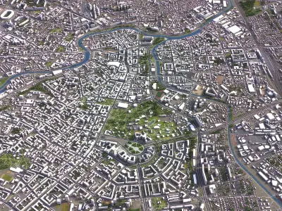 Kharkiv - 3D City Model Low-poly 3D model