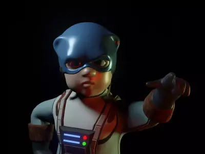Baby Hero Low-poly 3D model